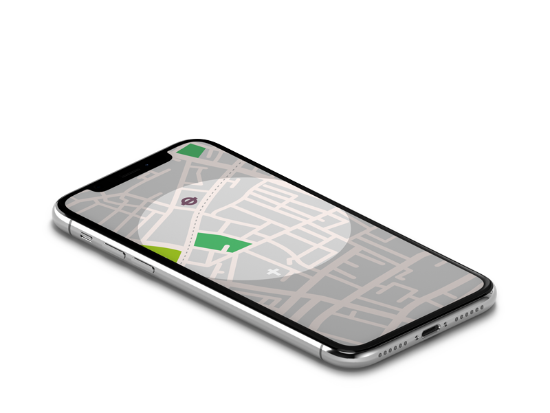 iPhone X con Mapa y localización - Smartwatch kids